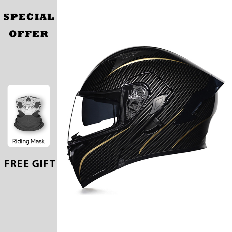 DOT Approved Motorcycle Flip U - Dual Visor Motorcycle Racing Helmet review and price